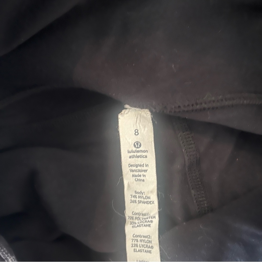 Lululemon Toasty Tech Tight II Black / Dramatic Static White Black 8 - Picture 10 of 10
